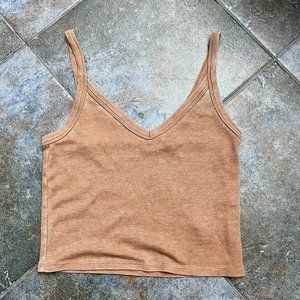 Tan crop top, American Eagle Outfitters, M.